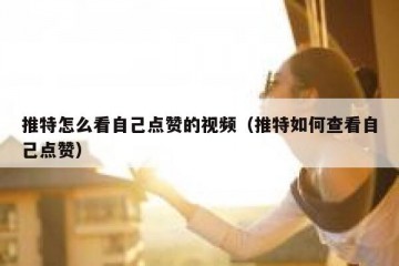 推特怎么看自己点赞的视频（推特如何查看自己点赞）