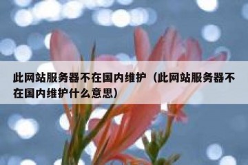 此网站服务器不在国内维护（此网站服务器不在国内维护什么意思）