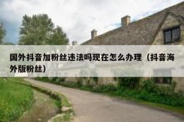 国外抖音加粉丝违法吗现在怎么办理（抖音海外版粉丝）