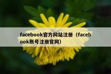 facebook官方网站注册（facebook账号注册官网）