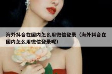 海外抖音在国内怎么用微信登录（海外抖音在国内怎么用微信登录呢）