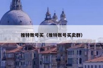 推特账号买（推特账号买卖群）