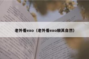 老外看exo（老外看exo顺其自然）