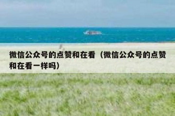 微信公众号的点赞和在看（微信公众号的点赞和在看一样吗）