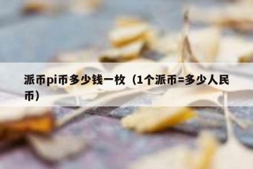 派币pi币多少钱一枚（1个派币=多少人民币）