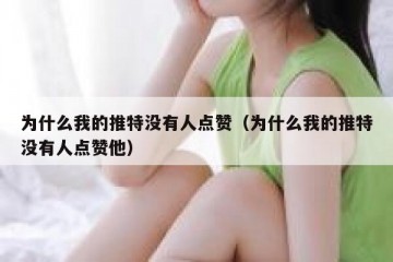 为什么我的推特没有人点赞（为什么我的推特没有人点赞他）