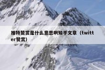 推特赞赏是什么意思啊知乎文章（twitter赞赏）