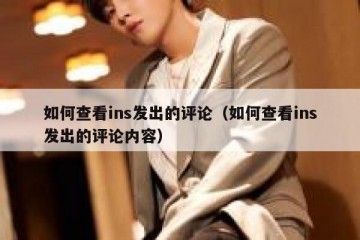 如何查看ins发出的评论（如何查看ins发出的评论内容）
