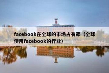 facebook在全球的市场占有率（全球使用facebook的行业）