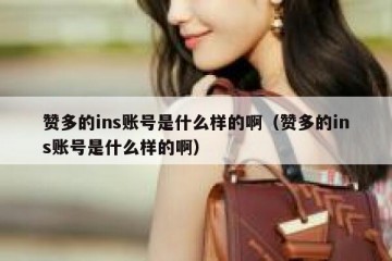 赞多的ins账号是什么样的啊（赞多的ins账号是什么样的啊）