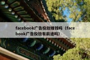 facebook广告投放赚钱吗（facebook广告投放有前途吗）