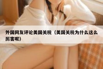 外国网友评论美国关税（美国关税为什么这么厉害呢）