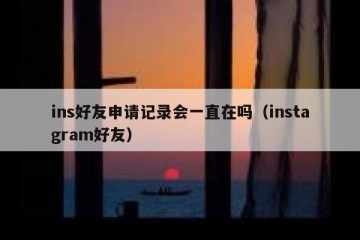 ins好友申请记录会一直在吗（instagram好友）