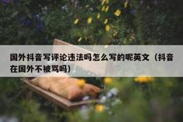 国外抖音写评论违法吗怎么写的呢英文（抖音在国外不被骂吗）