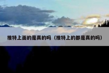 推特上面的是真的吗（推特上的都是真的吗）