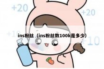ins粉丝（ins粉丝数100k是多少）