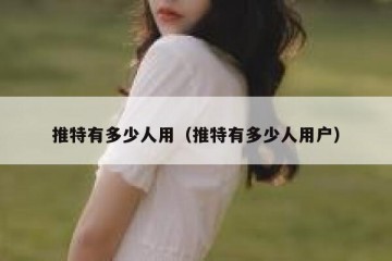 推特有多少人用（推特有多少人用户）