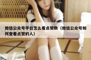 微信公众号平台怎么看点赞数（微信公众号如何查看点赞的人）