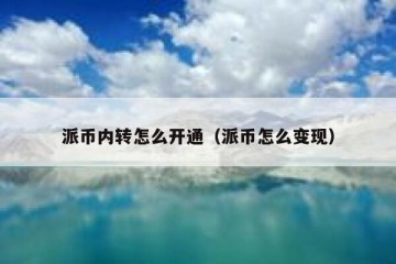 派币内转怎么开通（派币怎么变现）