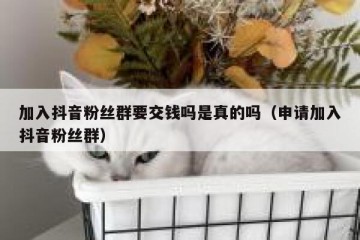 加入抖音粉丝群要交钱吗是真的吗（申请加入抖音粉丝群）