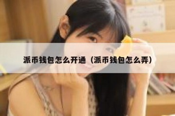 派币钱包怎么开通（派币钱包怎么弄）