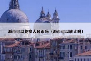 派币可以兑换人民币吗（派币可以转让吗）