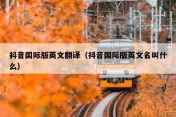 抖音国际版英文翻译（抖音国际版英文名叫什么）