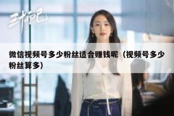 微信视频号多少粉丝适合赚钱呢（视频号多少粉丝算多）