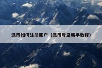 派币如何注册账户（派币登录新手教程）