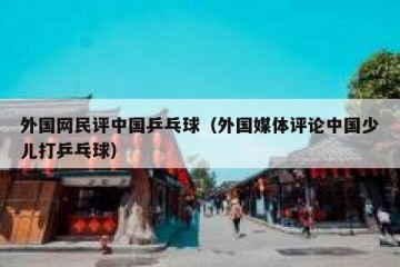 外国网民评中国乒乓球（外国媒体评论中国少儿打乒乓球）