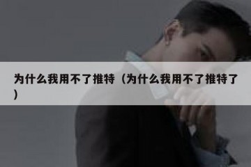 为什么我用不了推特（为什么我用不了推特了）