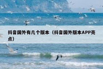 抖音国外有几个版本（抖音国外版本APP亮点）