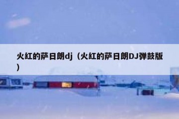 火红的萨日朗dj（火红的萨日朗DJ弹鼓版）