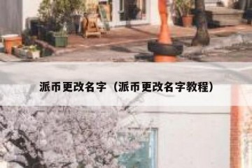 派币更改名字（派币更改名字教程）