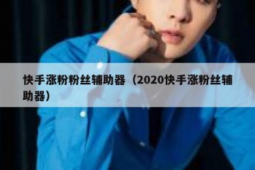 快手涨粉粉丝辅助器（2020快手涨粉丝辅助器）