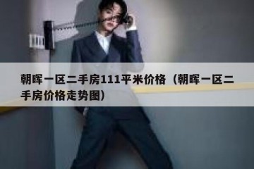朝晖一区二手房111平米价格（朝晖一区二手房价格走势图）