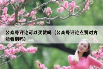 公众号评论可以买赞吗（公众号评论点赞对方能看到吗）