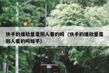 快手的播放量是别人看的吗（快手的播放量是别人看的吗知乎）
