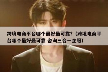 跨境电商平台哪个最好最可靠?（跨境电商平台哪个最好最可靠 咨询三合一企服）