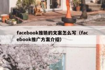 facebook推销的文案怎么写（facebook推广方案介绍）