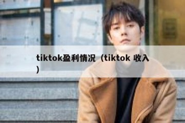 tiktok盈利情况（tiktok 收入）