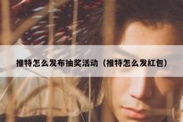 推特怎么发布抽奖活动（推特怎么发红包）