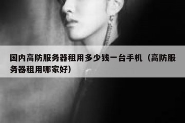 国内高防服务器租用多少钱一台手机（高防服务器租用哪家好）
