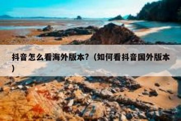 抖音怎么看海外版本?（如何看抖音国外版本）