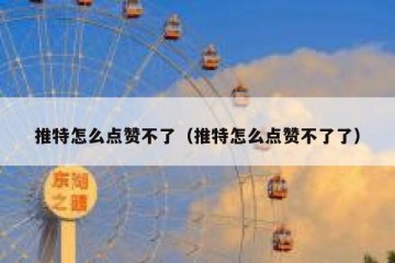 推特怎么点赞不了（推特怎么点赞不了了）