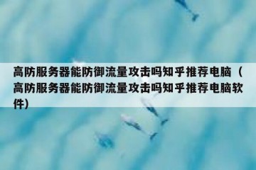 高防服务器能防御流量攻击吗知乎推荐电脑（高防服务器能防御流量攻击吗知乎推荐电脑软件）