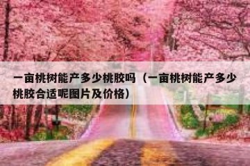 一亩桃树能产多少桃胶吗（一亩桃树能产多少桃胶合适呢图片及价格）