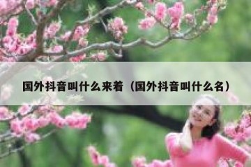 国外抖音叫什么来着（国外抖音叫什么名）