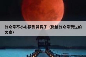 公众号不小心按到赞赏了（微信公众号赞过的文章）