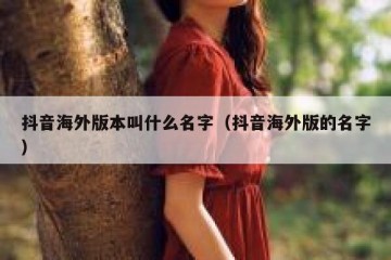 抖音海外版本叫什么名字（抖音海外版的名字）